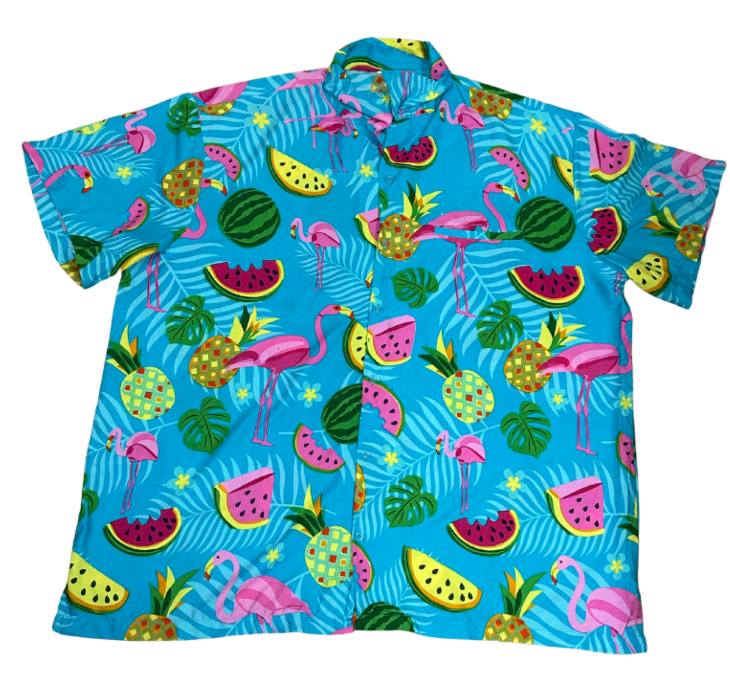 V-06 XXXX Large Hawaiian Blue Watermelon Shirt