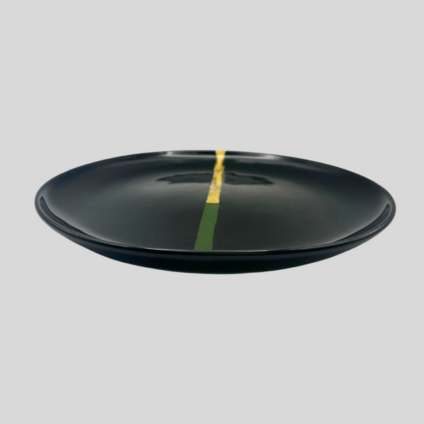 Stripe Yellow/Green Dinner Plate