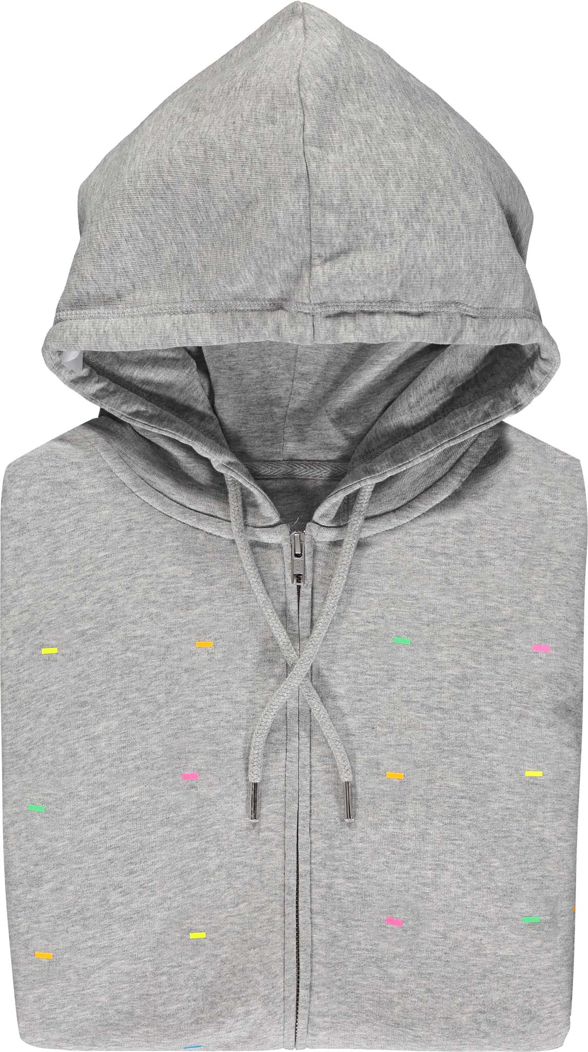 Fluoro Heather Gray Zip Hoodie