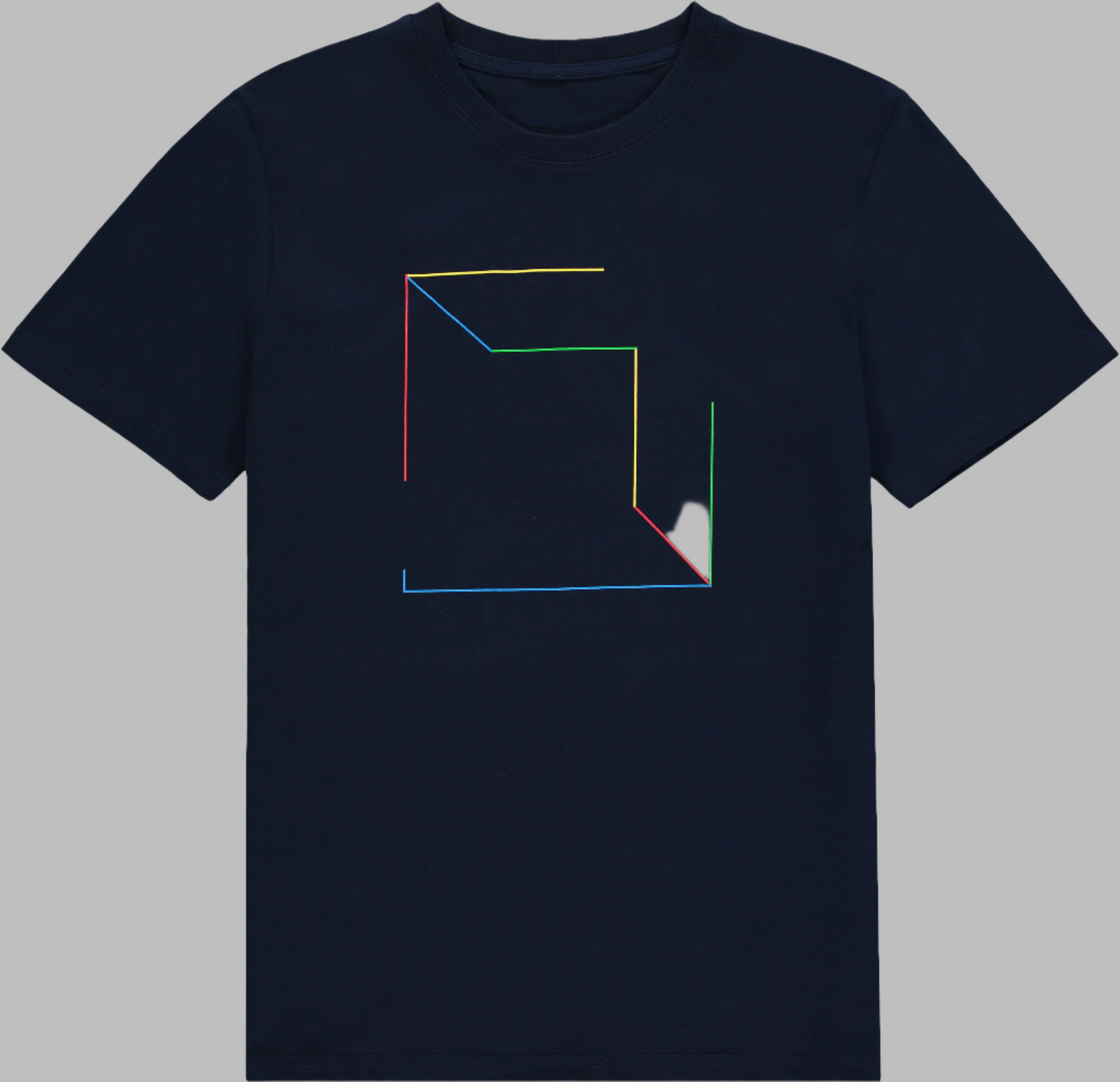 Cubed French Navy T-Shirt