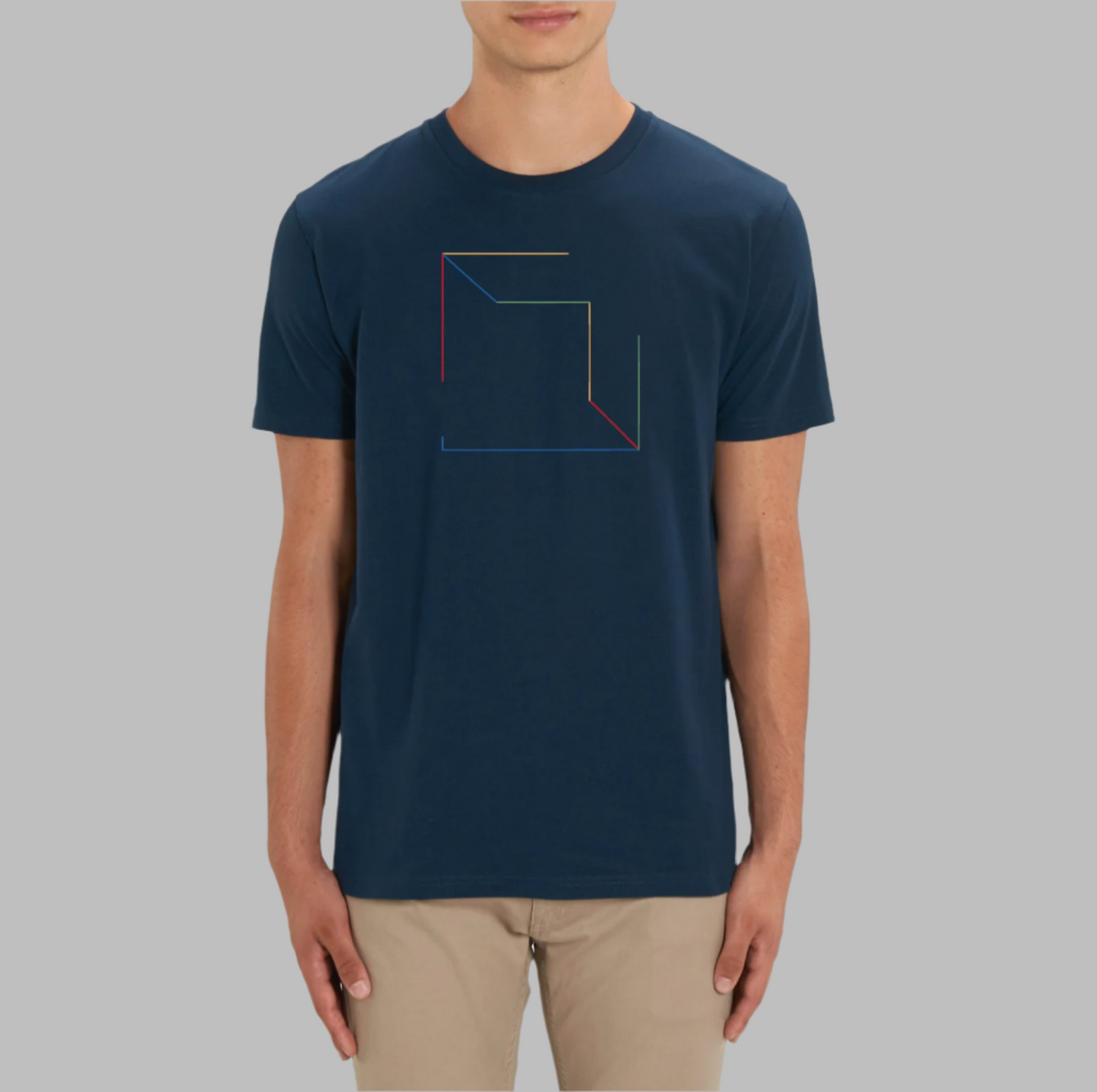 Cubed French Navy T-Shirt