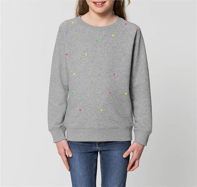 Kids Polka Fluoro Heather Gray