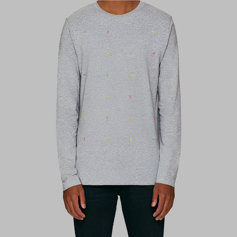 Blocks Long Sleeved Heather Gray T-Shirt