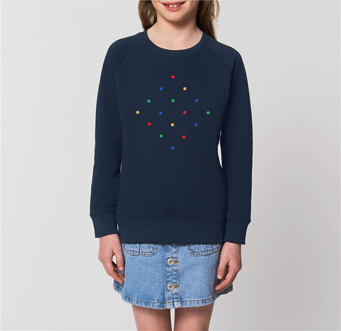 Kids Particles Navy Sweatshirt