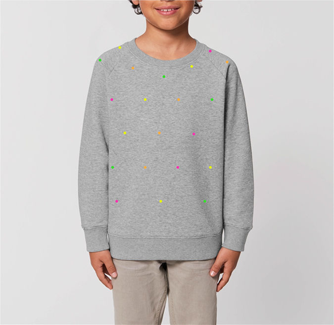 Kids Polka Fluoro Heather Gray